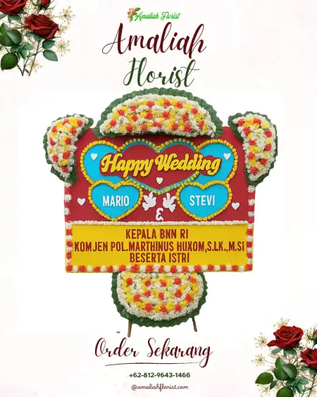 Papan Bunga Pernikahan Laladon